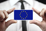 Karte mit EU-Symbol