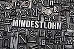 Modernes Schild Mindestlohn